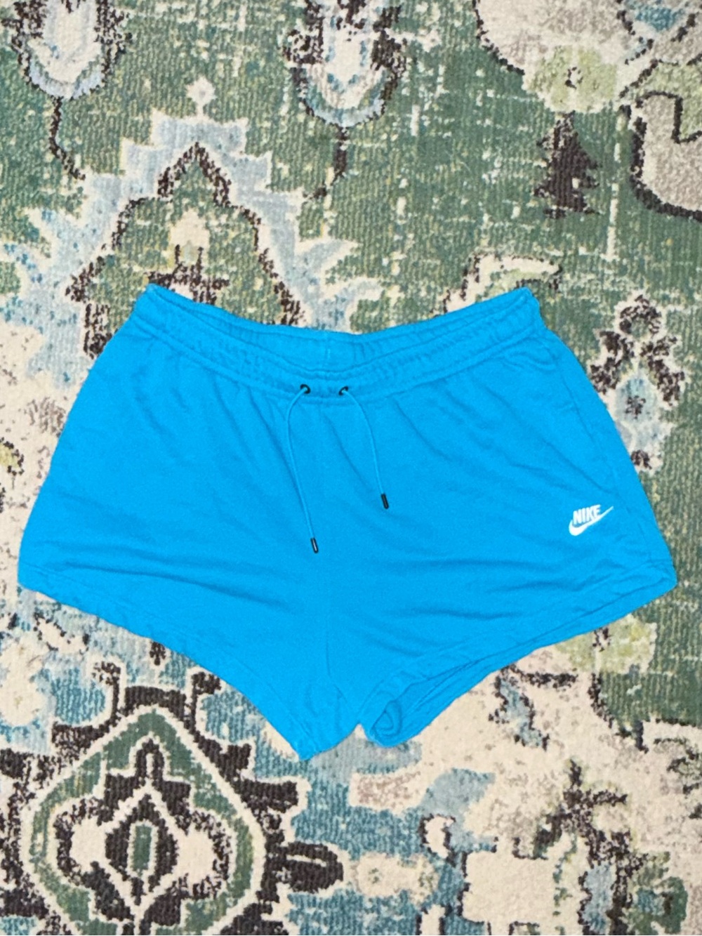 Nike Women's Teal Blue Athletic Drawstring Shorts